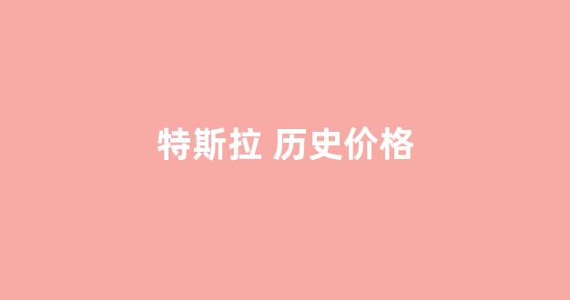 特斯拉 历史价格(特斯拉历史价格走势)_https://www.jnskb.com_装修流程_第1张
